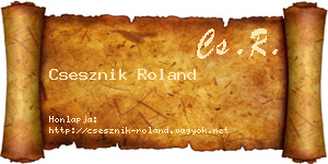 Csesznik Roland névjegykártya