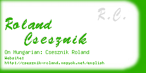 roland csesznik business card